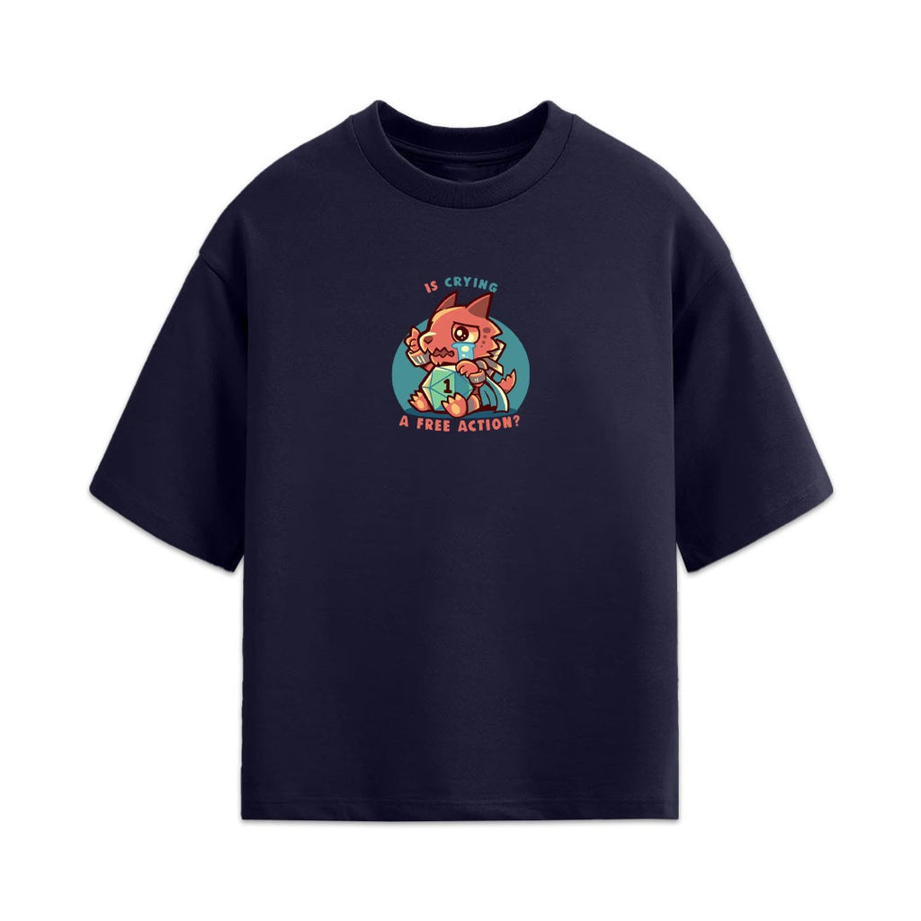 Crying Is A Free Action Oversized Tee