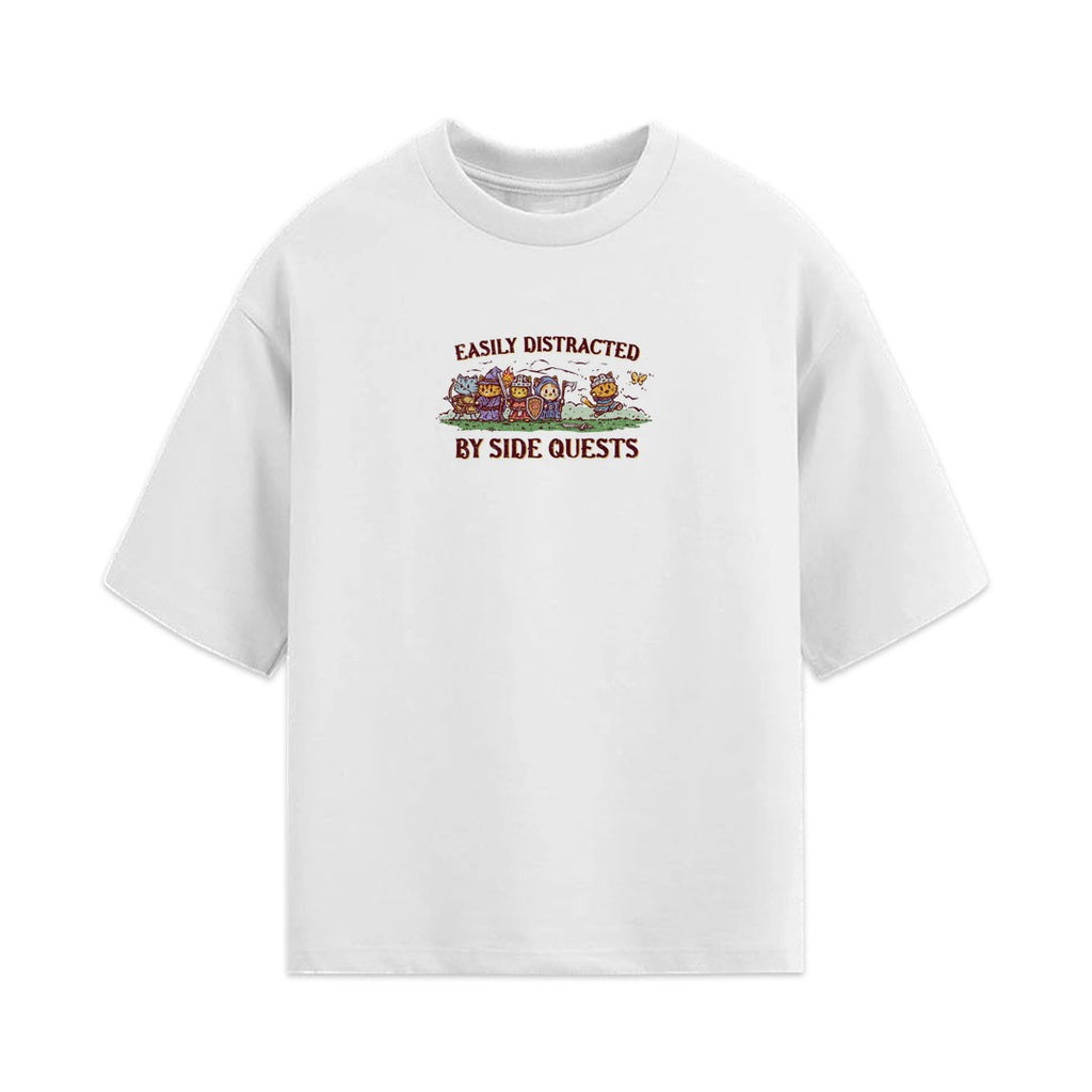 Easily Distracted By Side Quests Oversized Tee