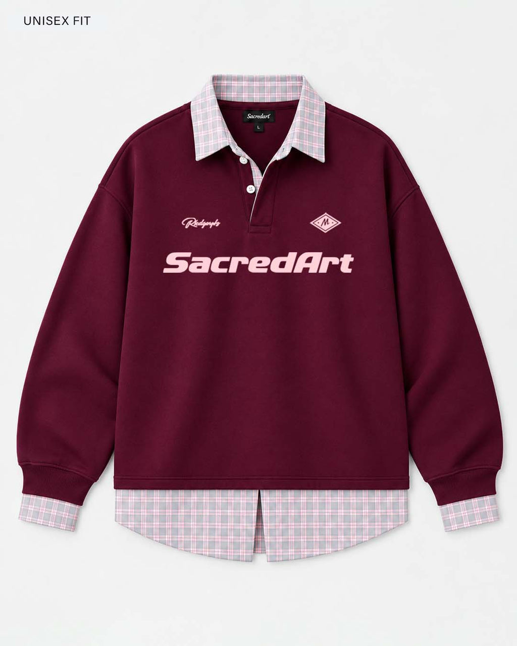 Sacred Art Burgundy Korean Sweatshirt