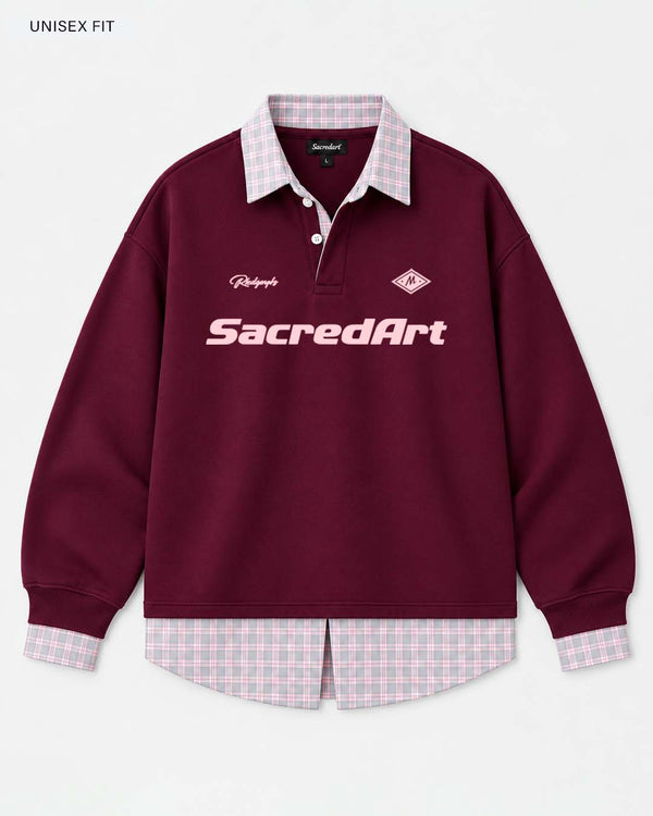 Sacred Art Burgundy Korean Sweatshirt
