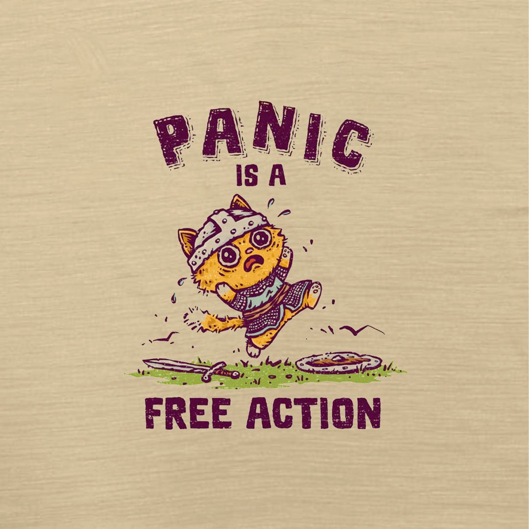 Panic Is A Free Action Oversized Tee