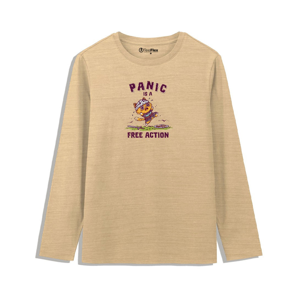 Panic Is A Free Action Full Sleeves Tee