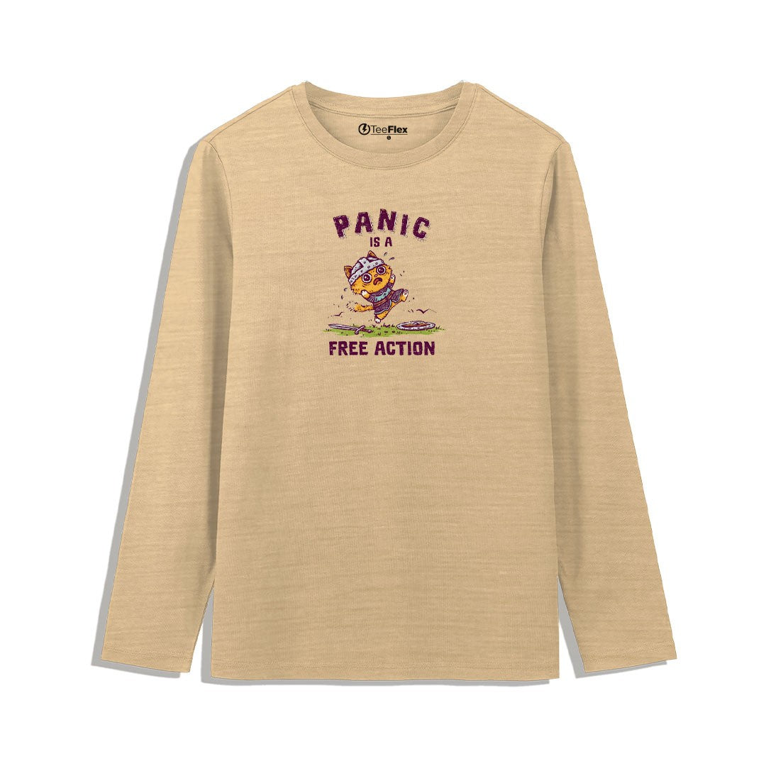 Panic Is A Free Action Oversized Tee
