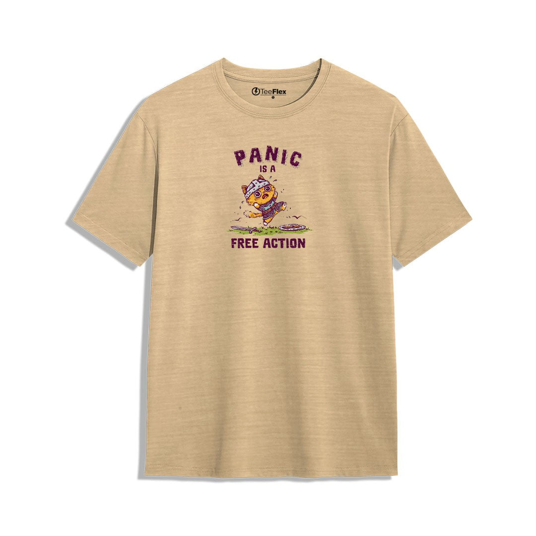 Panic Is A Free Action Oversized Tee