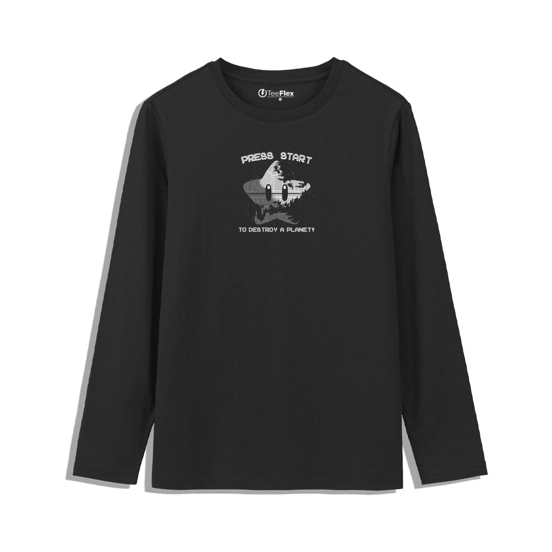 Press Start To Destroy Oversized Tee