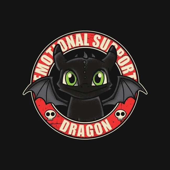 An Emotional Support Dragon Tee Secondary image