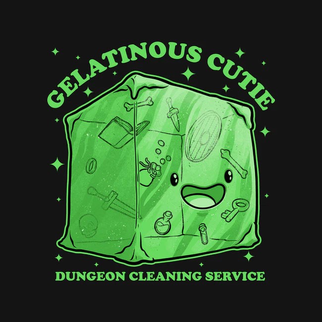 Gelatinous Cute Dungeon Monster Oversized Tee