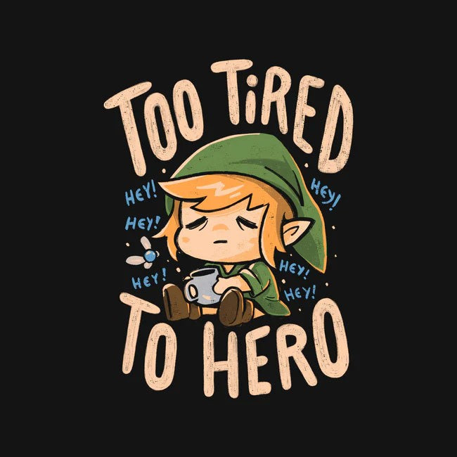 Too Tired To Hero Oversized Tee