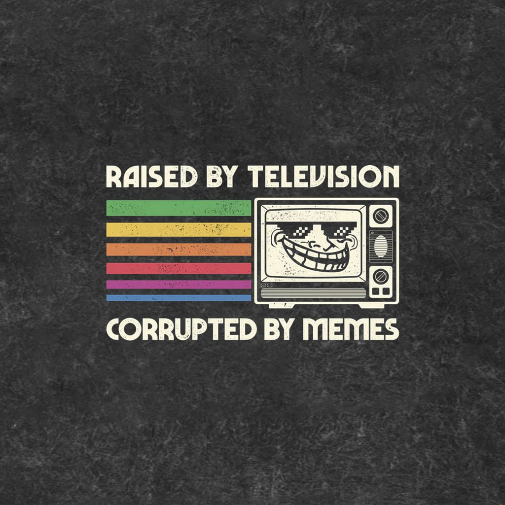 Raised By TV Corrupted By Memes Regular Tee