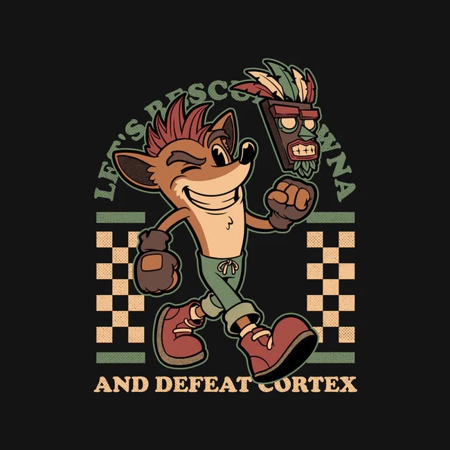 Game Mascot Crash Mask Regular Tee