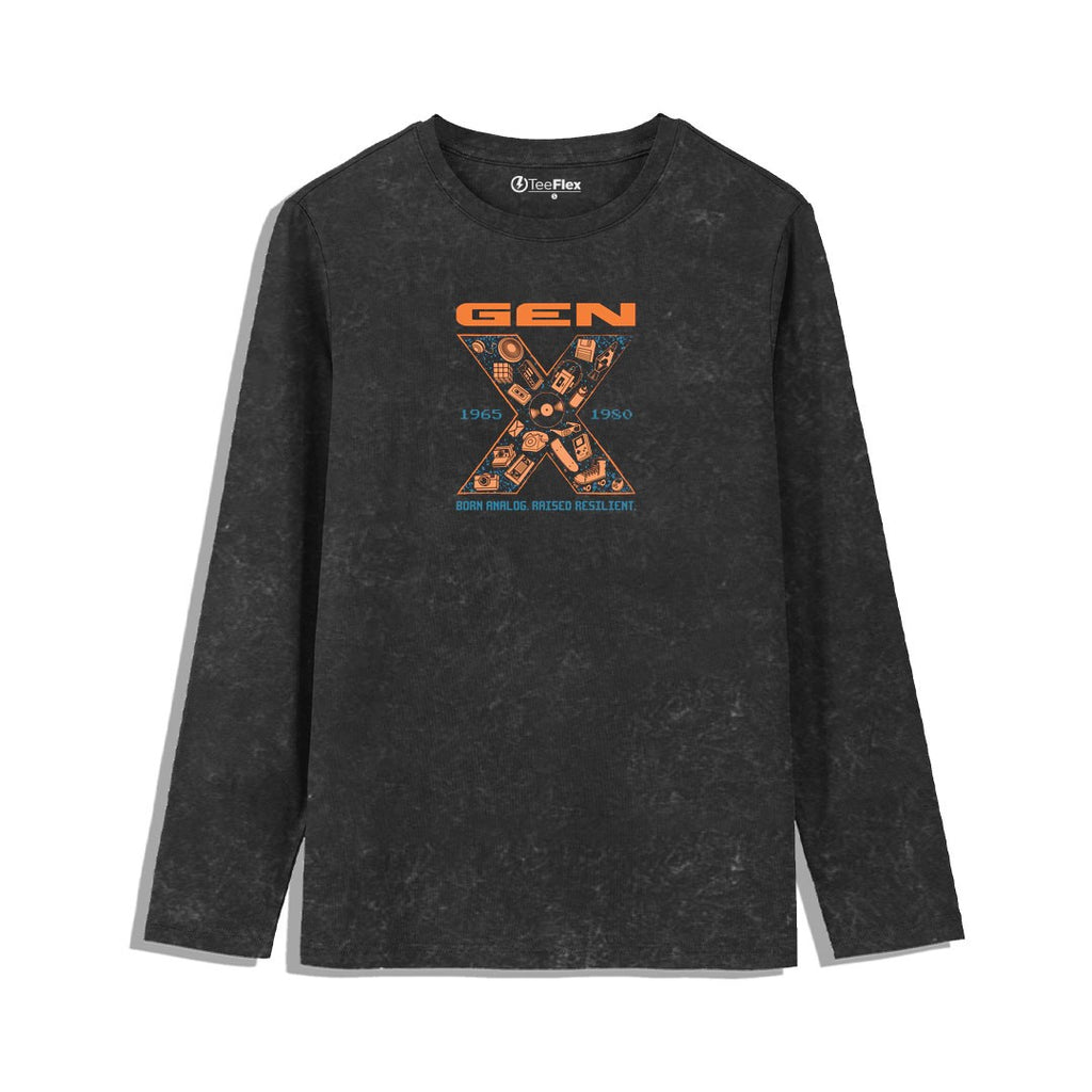 Born Analog Raised Resilient full Sleeves Tee