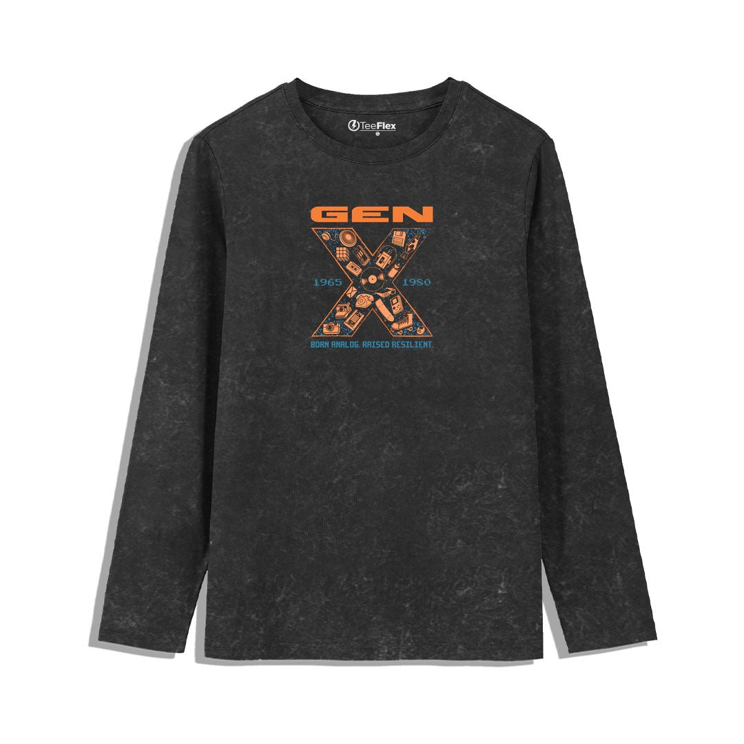 Born Analog Raised Resilient full Sleeves Tee
