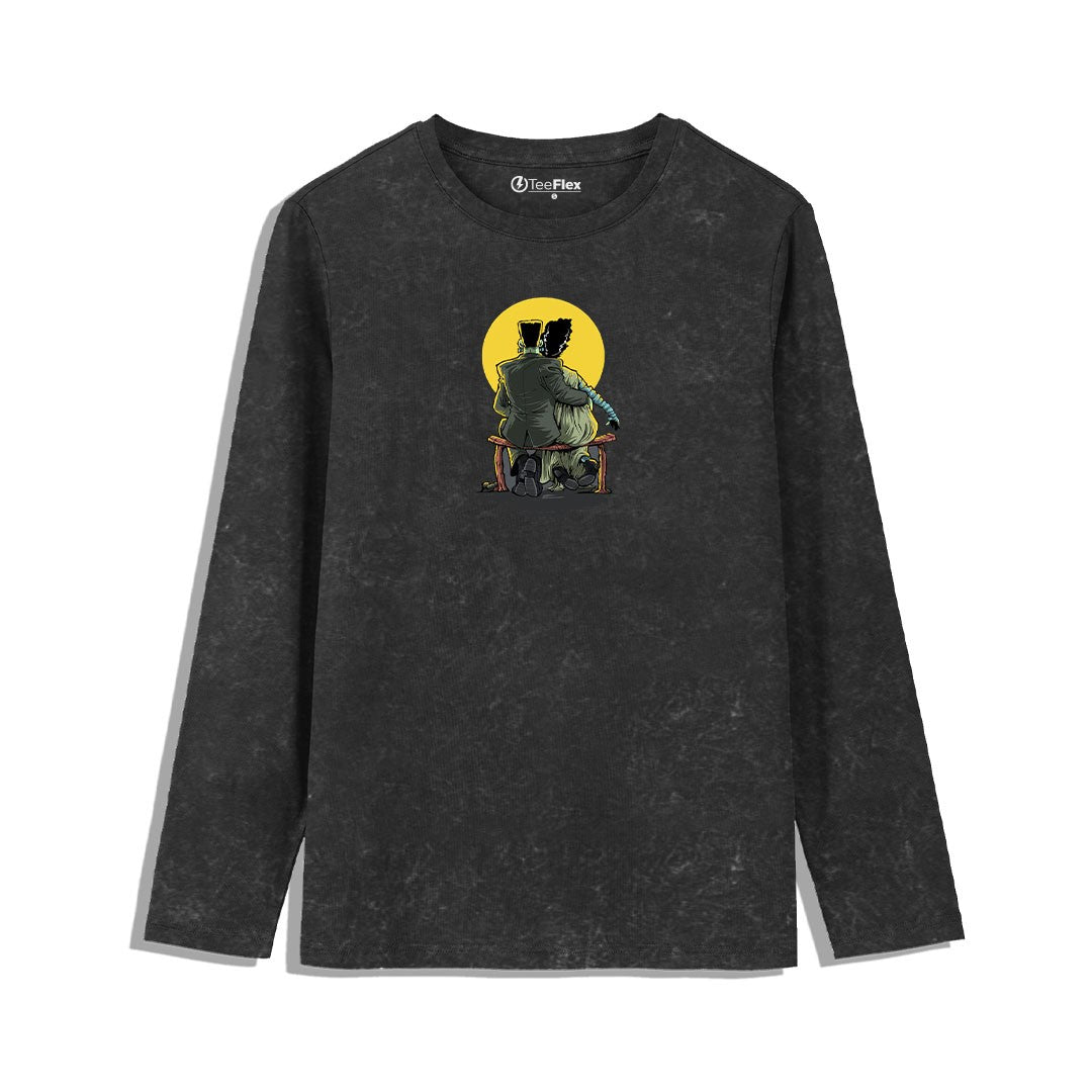 Monster And Bride Gazing At The Moon Tee Main image