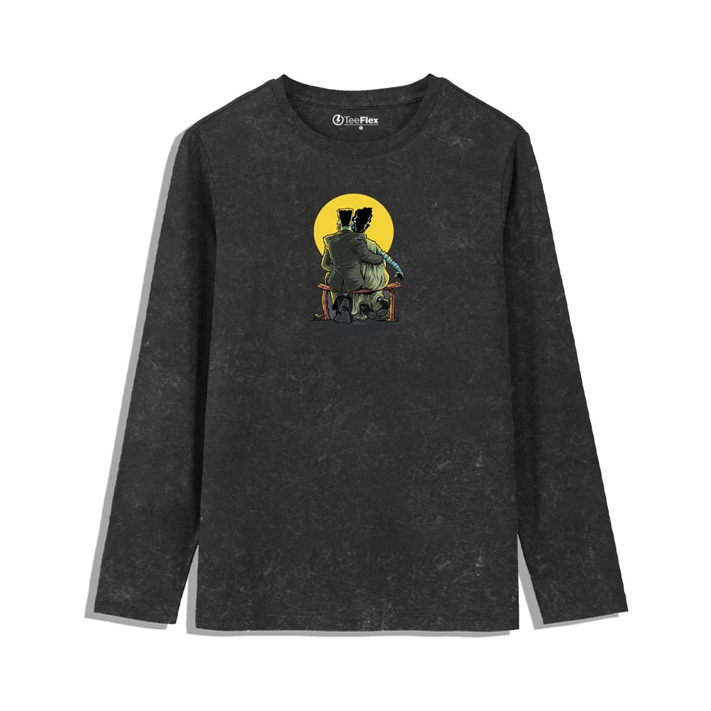 Monster And Bride Gazing At The Moon Tee