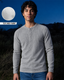 Heather Grey Full Sleeves Waffle Knit Henley