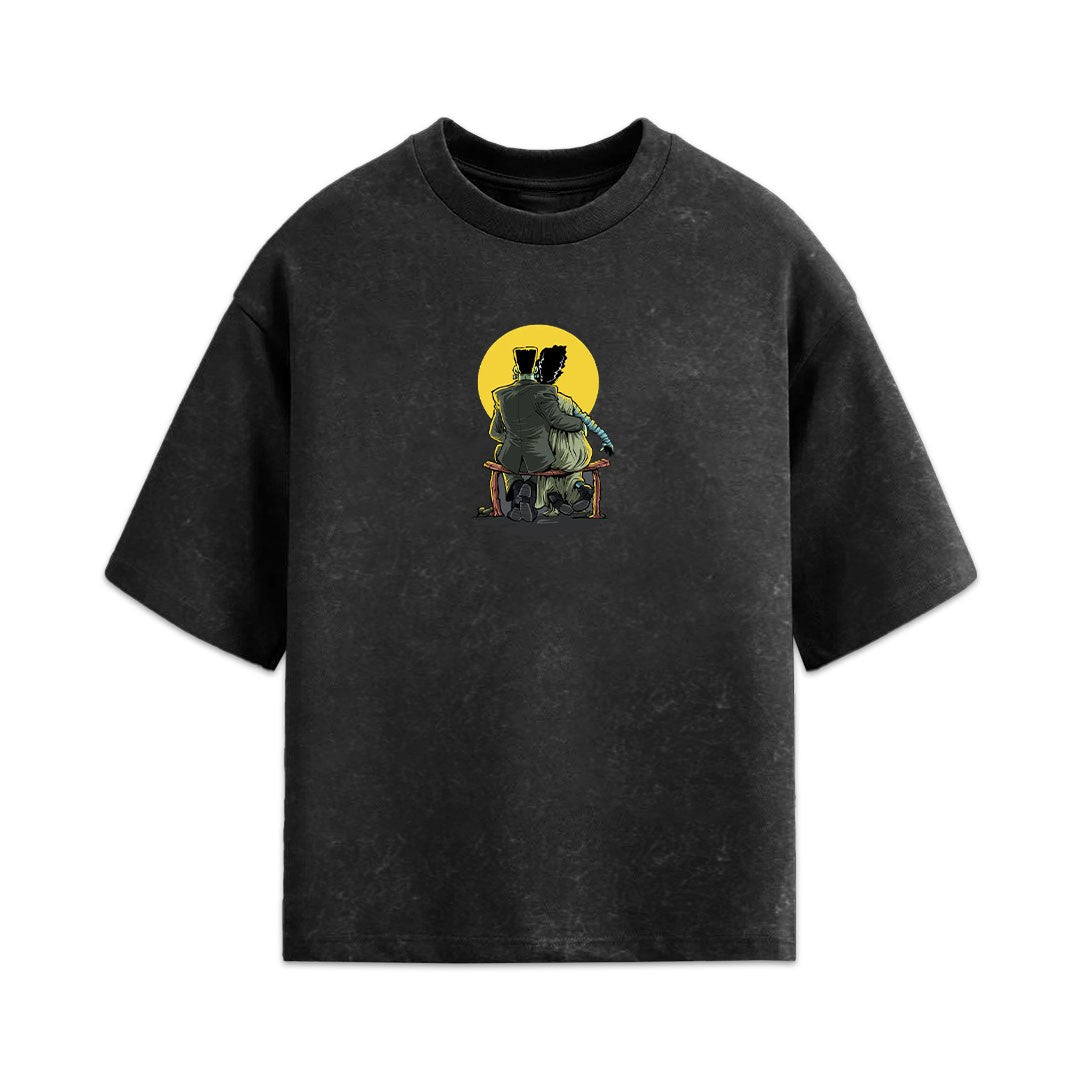 Monster And Bride Gazing At The Moon Tee Main image