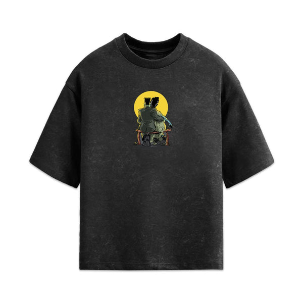 Monster And Bride Gazing At The Moon Tee