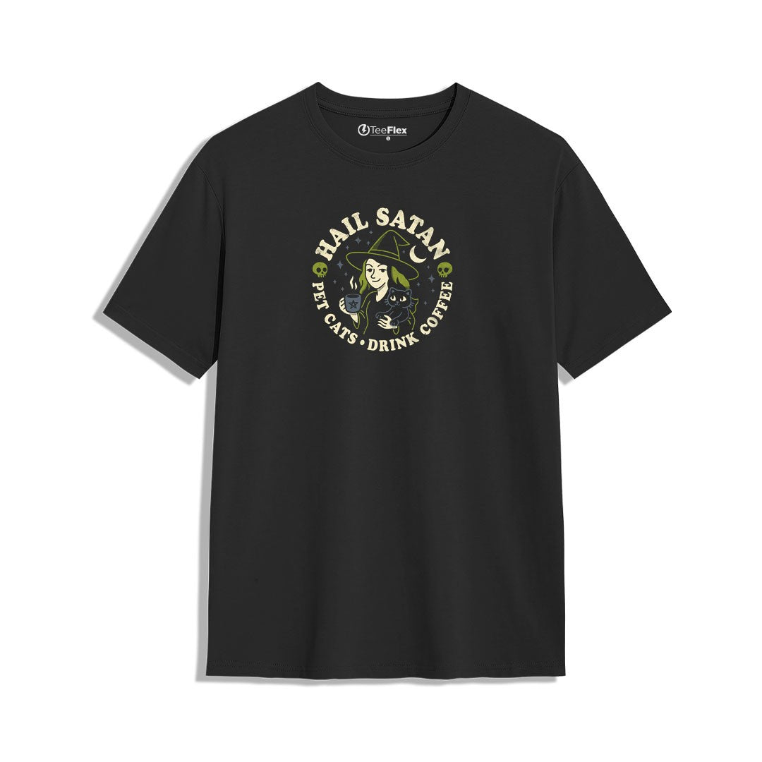 Pet Cats Drink Coffee Tee Main image